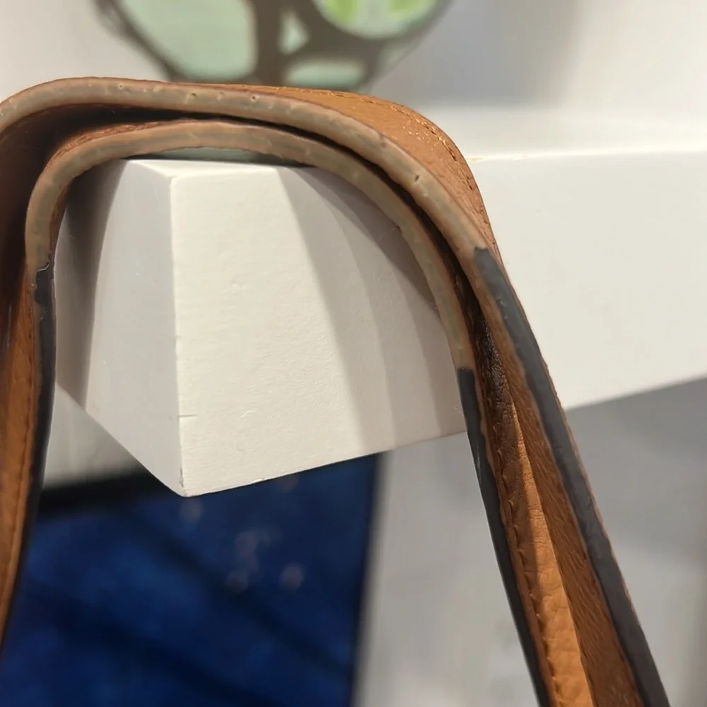 Tory Burch Thea handbag purse bark pebbled leather - Picture 4 of 5